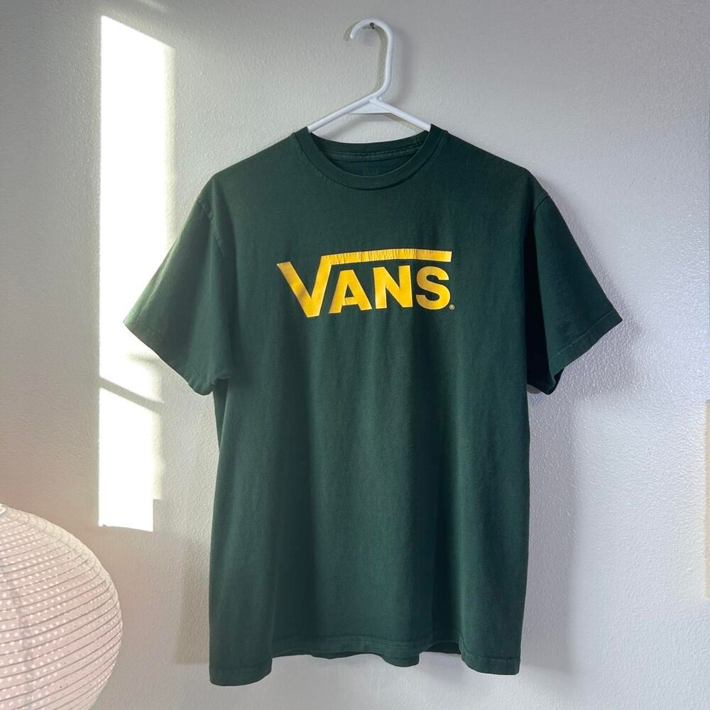 Green Vans classic logo graphic tee M